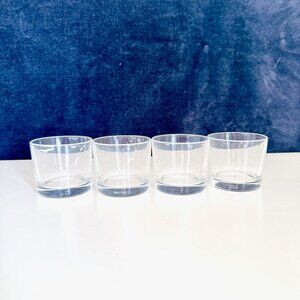 MCM BORMIOLI VITROSAX ITALY SET OF 4 DOUBLE OLD FASHIONED ROCKS GLASS